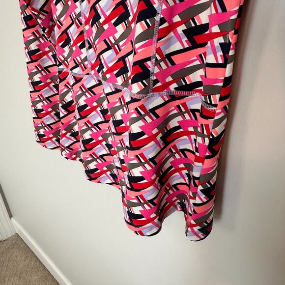 American Girl Kids Feeling Fierce Jacket Size Large Geometric Zip Front Hooded - Picture 9 of 9